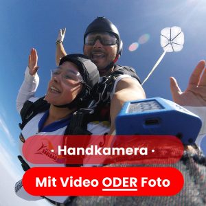 Handkamera Tandemmaster filmt aus nächster Nähe Video ODER Fotos pro Person